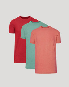 True ClassicVibrant Heather Short Sleeve Tall Classic Crew 3-Pack