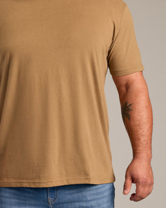 True ClassicCamiseta cuello redondo mangas cortas tan 499