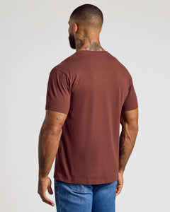 True ClassicDark Chocolate V-Neck Tee