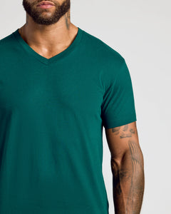 True ClassicViridian V-Neck Tee