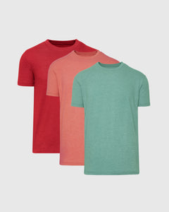 True ClassicVibrant Heather Short Sleeve Classic Crew 3-Pack