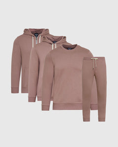 True ClassicSlate Mauve Fleece Outfit 4-Pack