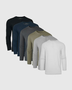 True ClassicStaple Long Sleeve Henley 6-Pack