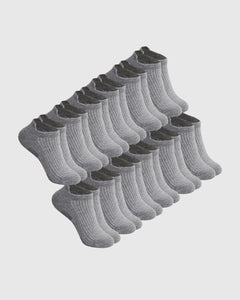 True ClassicHeather Gray No Show Socks 12-Pack 2.0