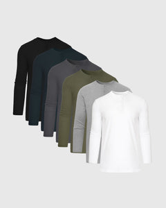 True ClassicEssential Tall Classic Henley 6-Pack