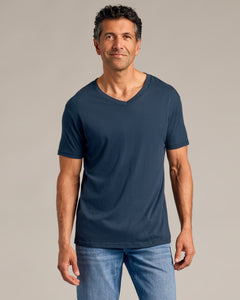 True ClassicNavy V-Neck Tee