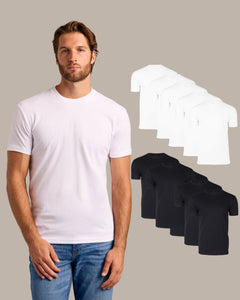 True ClassicBlack and White Crew Neck 10-Pack