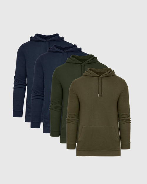 Pack de 4 sudaderas con capucha de tela entrelazada y varios colores