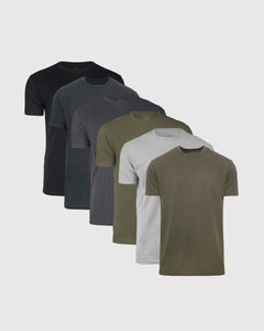 True ClassicWoodland Shades Crew Neck 6-Pack