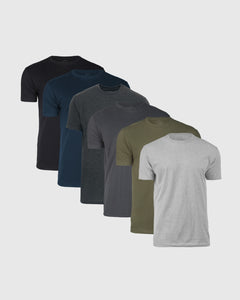 True ClassicWoodland Shades Crew Neck 6-Pack