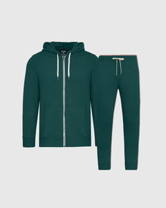 True ClassicEmerald Full Zip Fleece Hoodie & Jogger 2-Pack