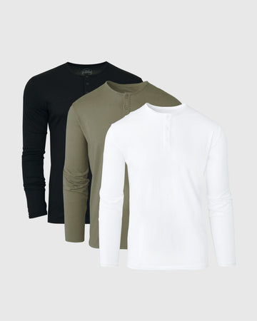 Essential Henley 3-Pack | Essential Henley 3-Pack | True Classic