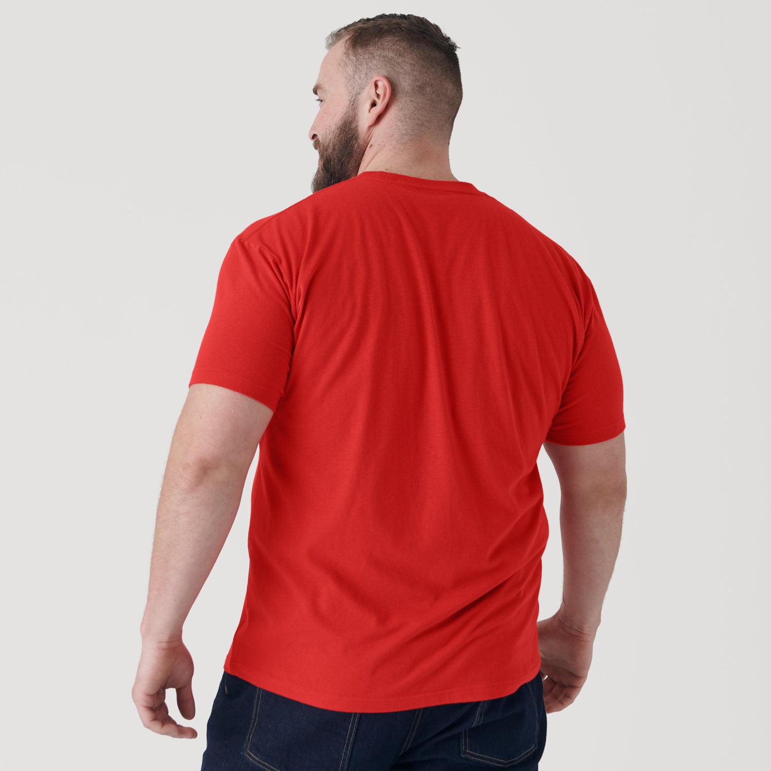 plain red shirt front and back