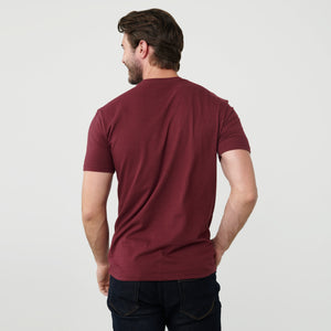 True ClassicBurgundy Short Sleeve Crew Neck Tee