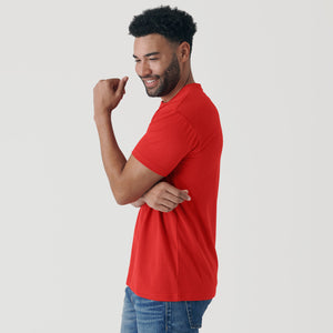 True ClassicTrue Red Short Sleeve Crew Neck Tee