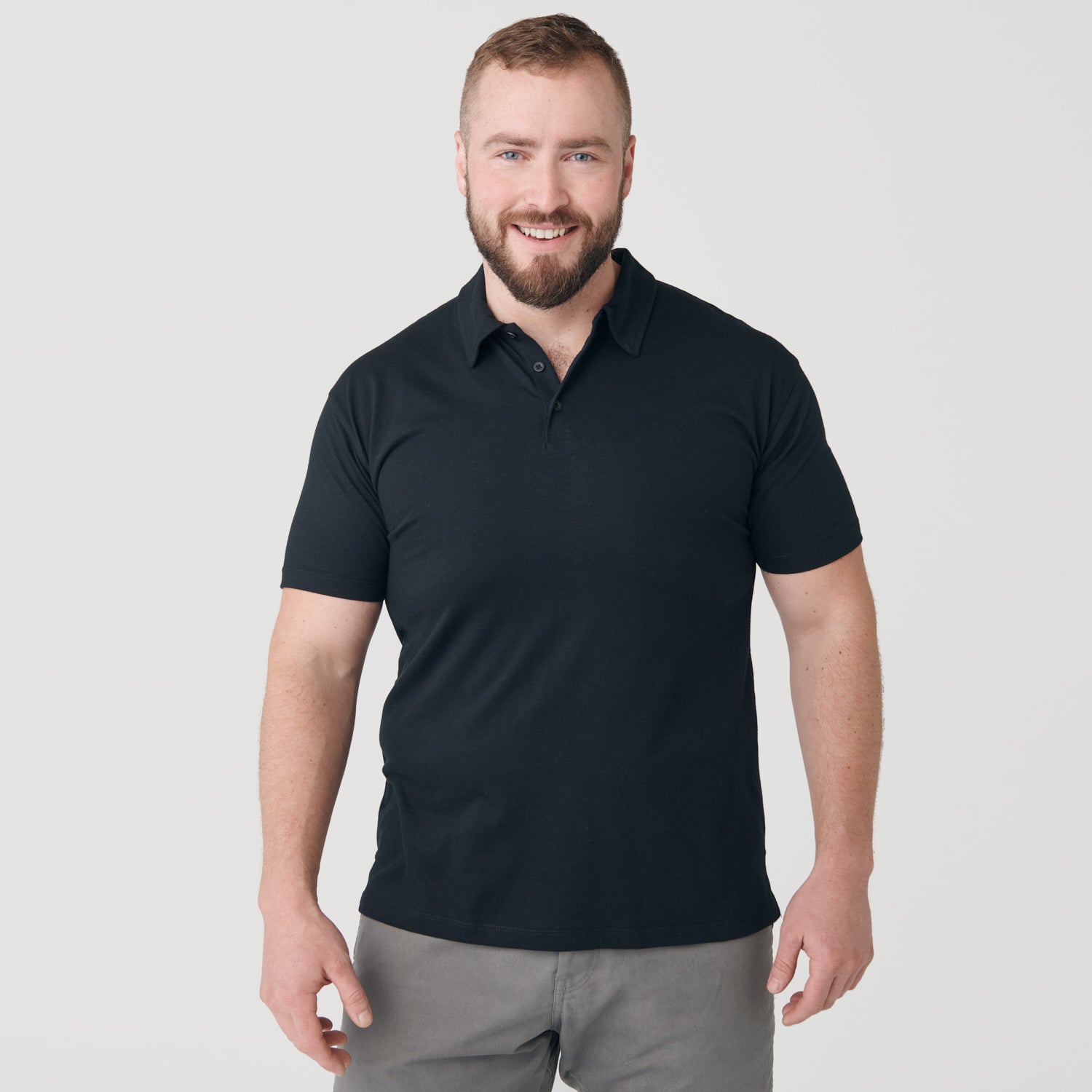 Black polo 2024 shirt plain