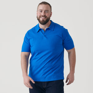 True ClassicElectric Blue Short Sleeve Polo