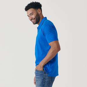 True ClassicElectric Blue Short Sleeve Polo