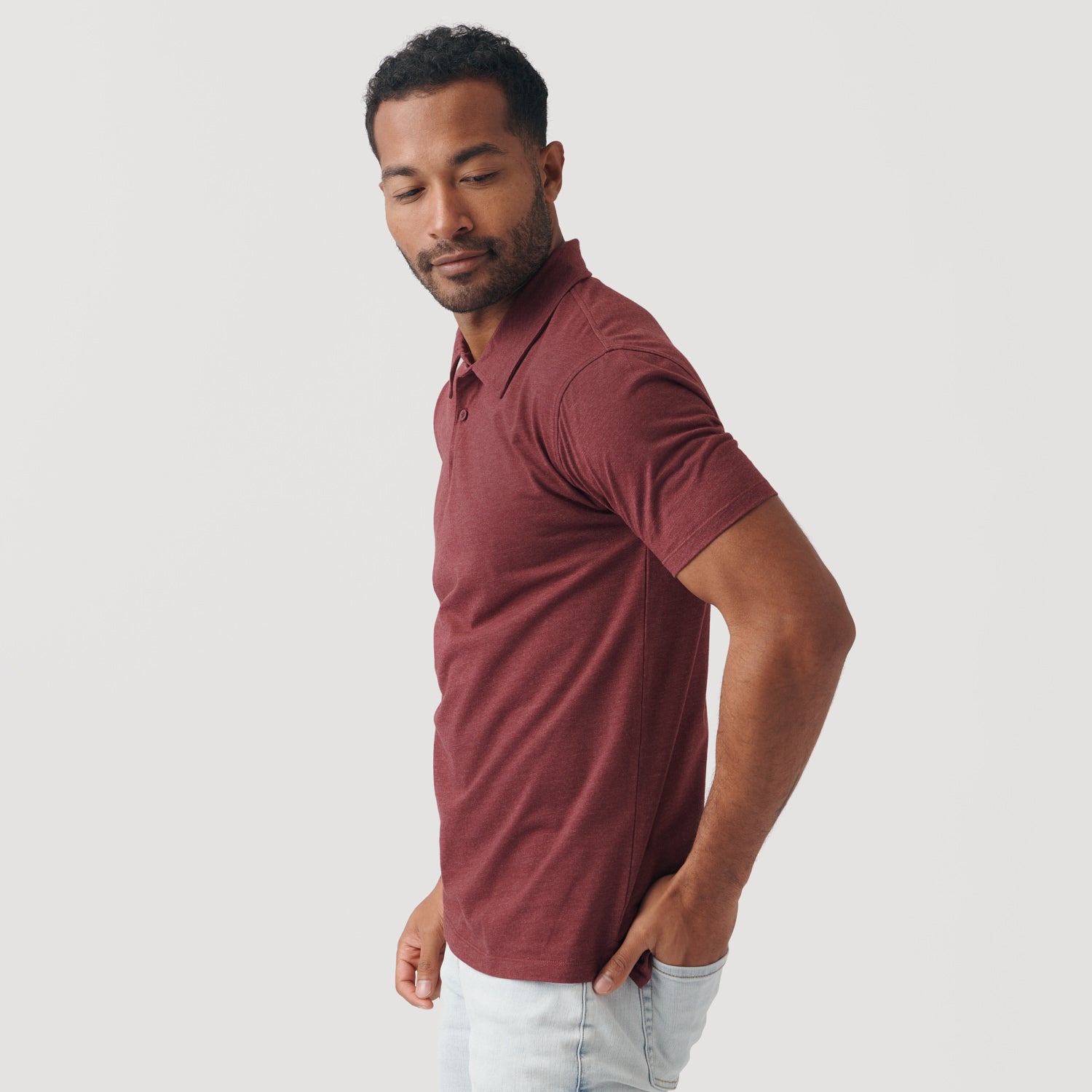 Burgundy polo outlet shirt mens