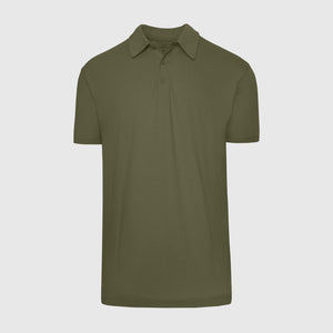 True ClassicMilitary Green Short Sleeve Polo