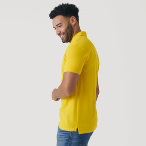 True ClassicYellow Short Sleeve Polo