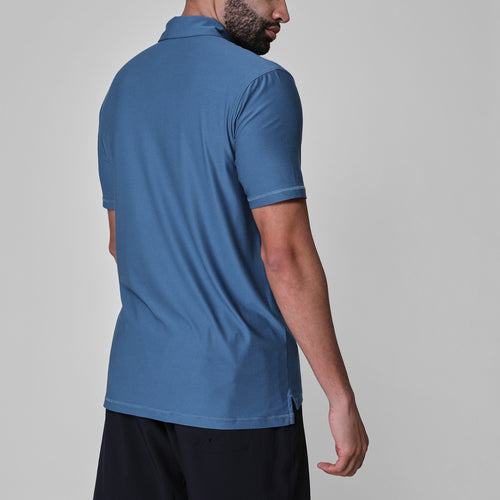 Stone Blue Active Short Sleeve Polo