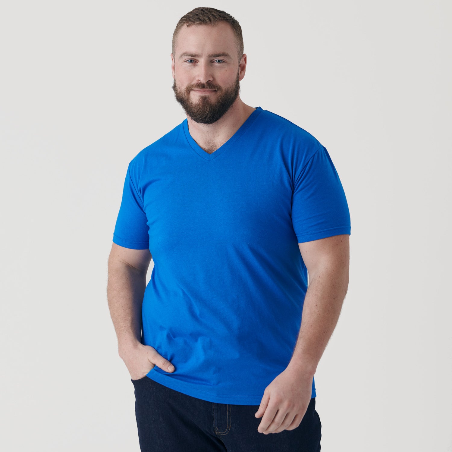 Electric blue color store shirt