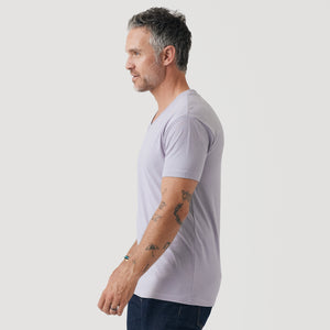 True ClassicLilac Gray V-Neck Tee