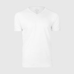 White V-Neck Tee