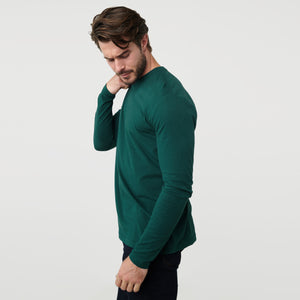 True ClassicEmerald Long Sleeve Crew Neck Tee