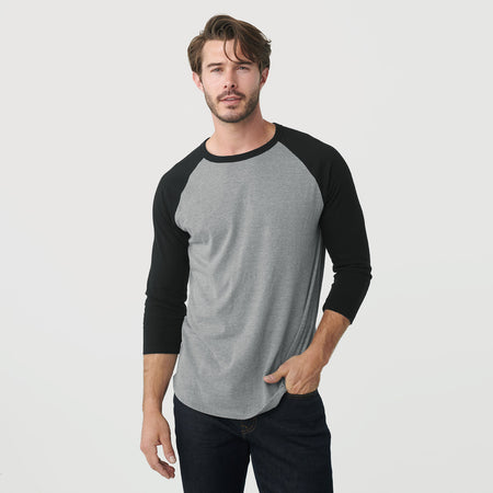 Baseball Tee White-Navy, Gustin, Knits