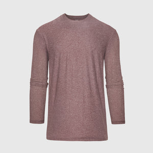 True ClassicHeather Burgundy Active Long Sleeve Crew T-Shirt