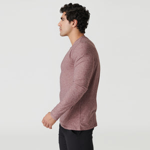 True ClassicHeather Burgundy Active Long Sleeve Crew T-Shirt