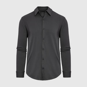 True ClassicLongsleeve-Strickshirt in Carbon