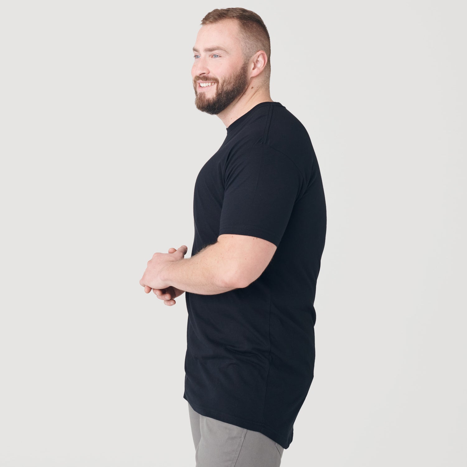 Men's Long Black T-Shirt - True Classic