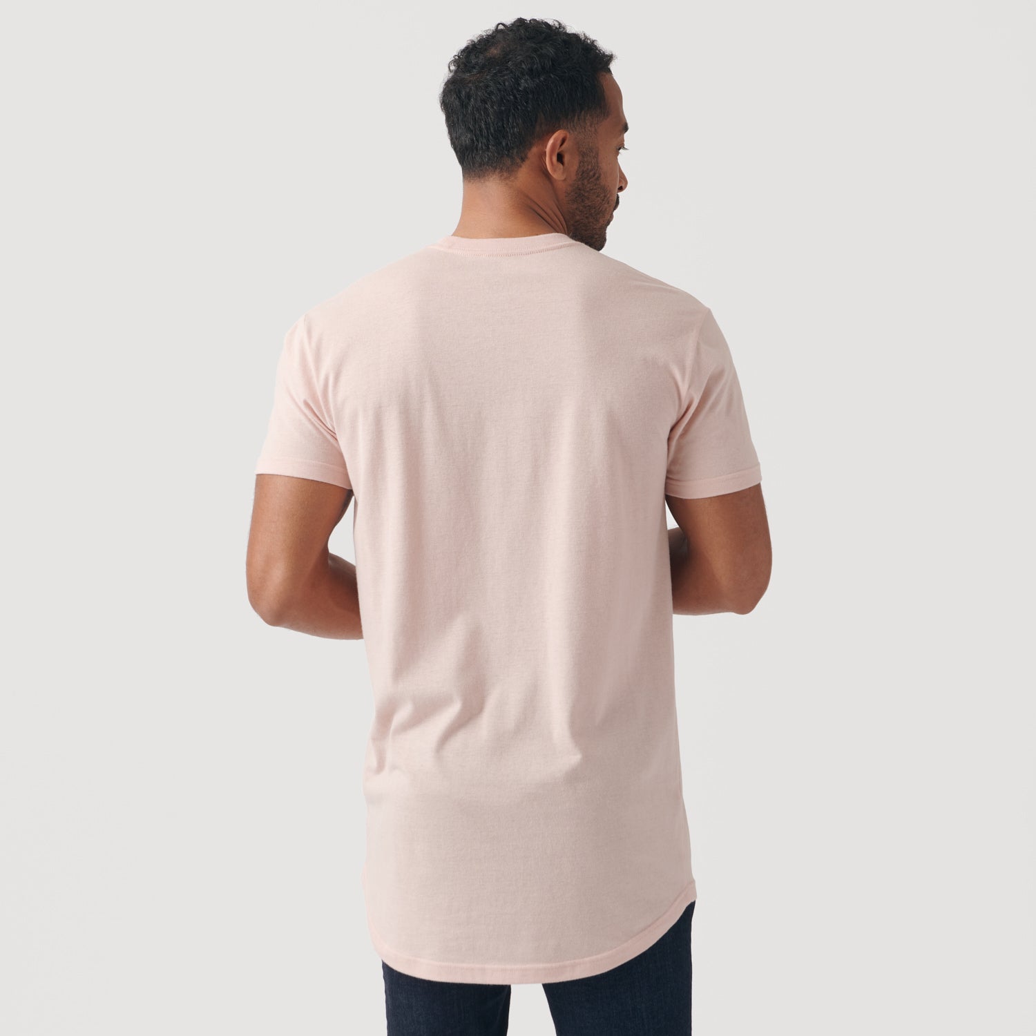 Dusty Pink Tall Round Hem Crew Neck T-Shirt – True Classic