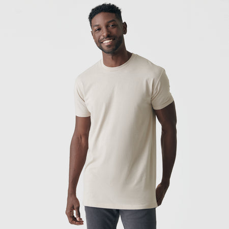 Sandstone Neck Round Crew Hem – Classic Tall True T-Shirt