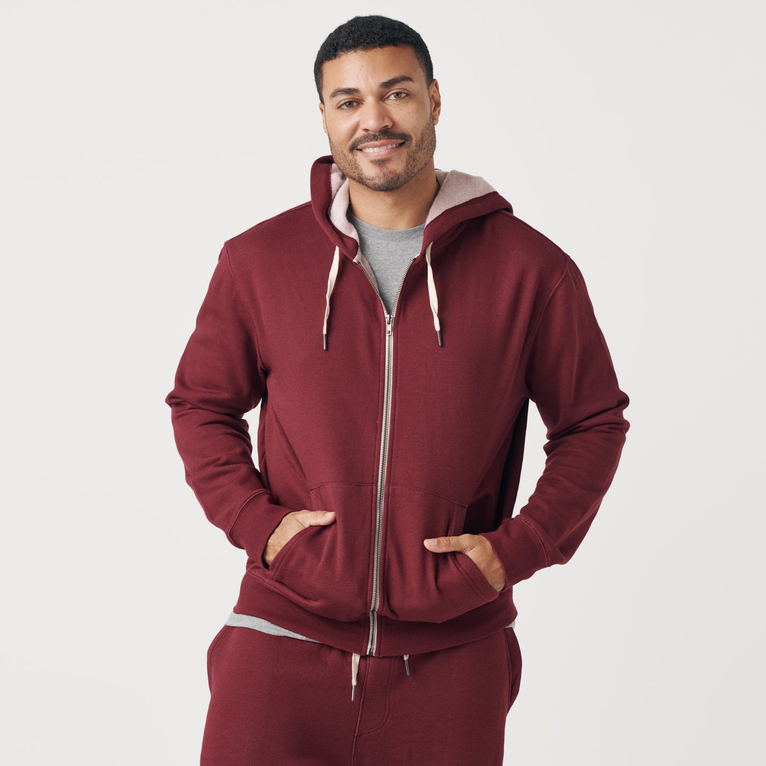 Burgundy best sale fleece hoodie