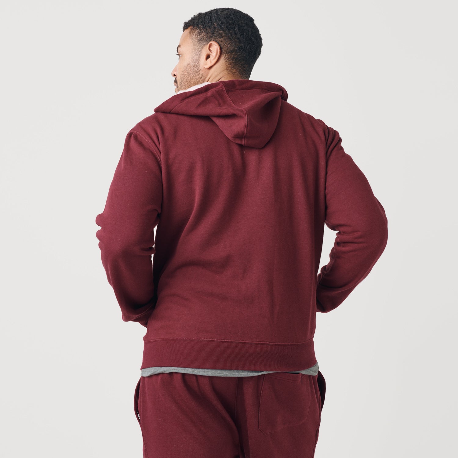 Burgundy best sale fleece hoodie