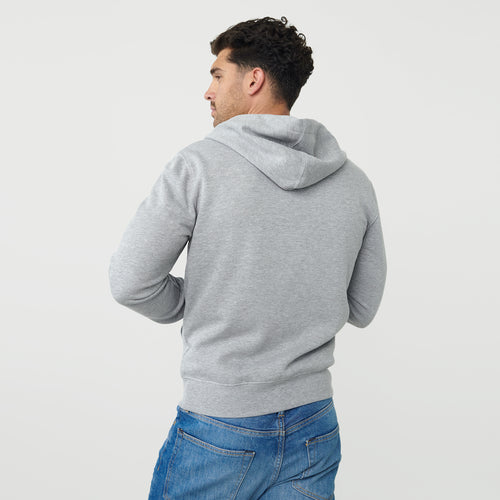 Heather Gray Zip Fleece Hoodie