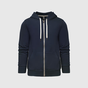 True ClassicNavy Fleece French Terry Zip Hoodie