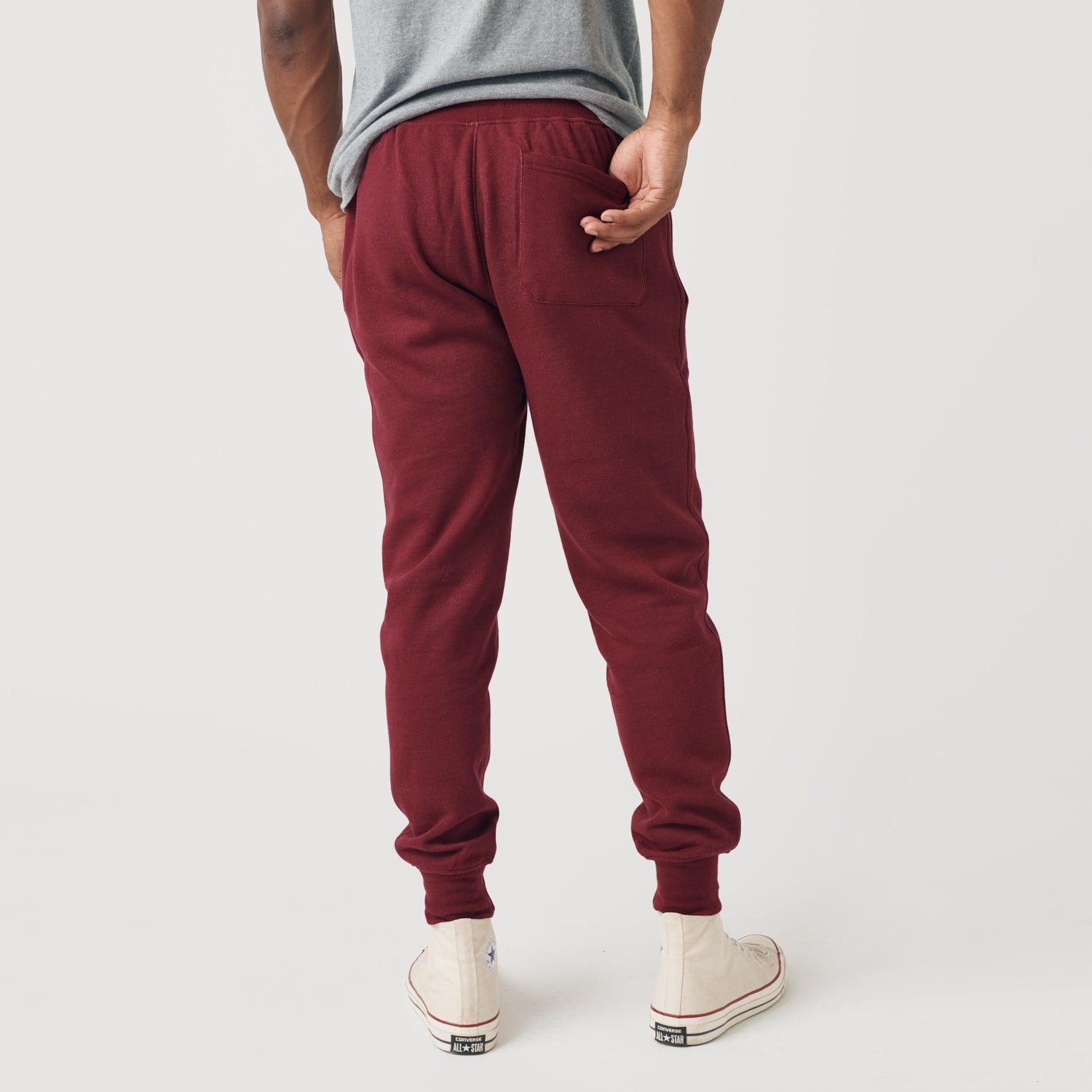 Burgundy Fleece Joggers